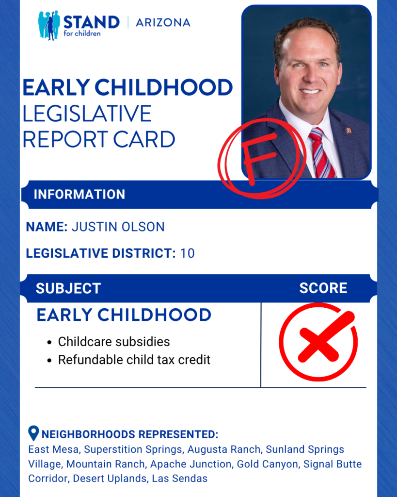 Justin Olson received a F