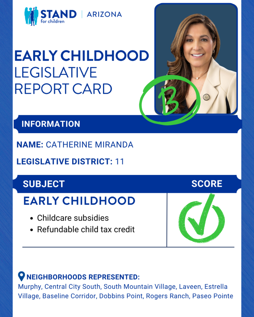 Catherine Miranda received a B