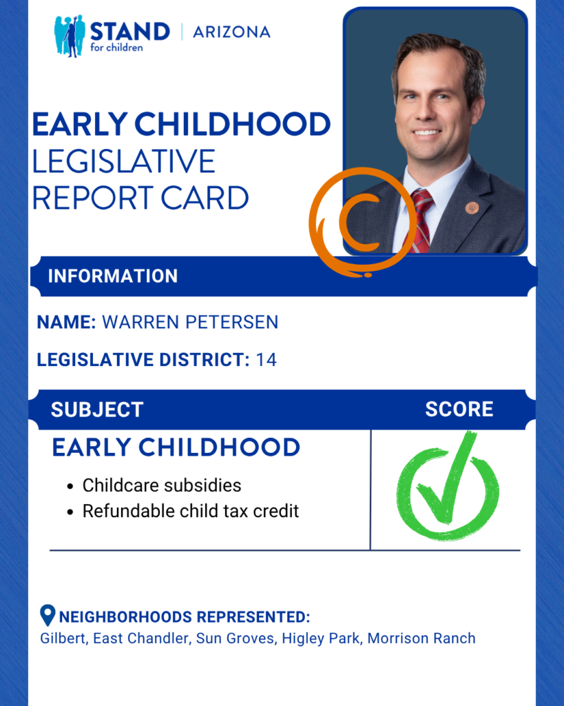 Warren Petersen received a C