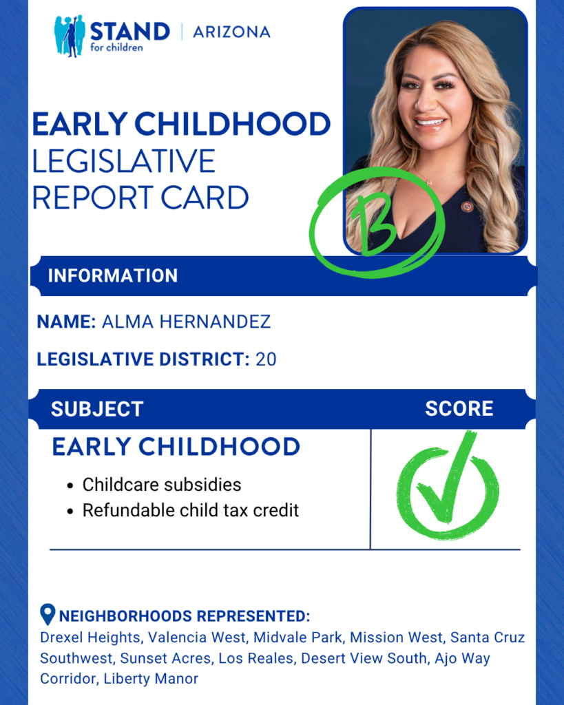 Alma Hernandez received a B