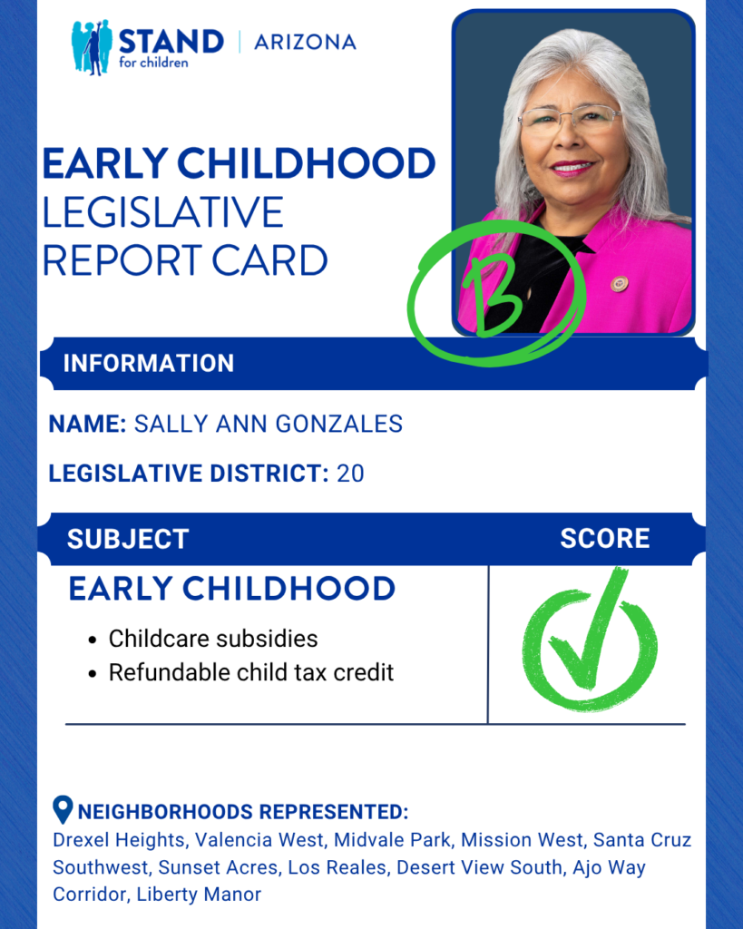 Sally Ann Gonzales received a B