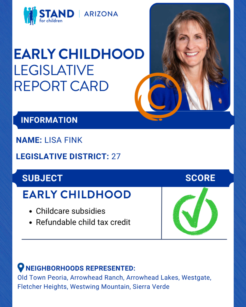 Lisa Fink received a C