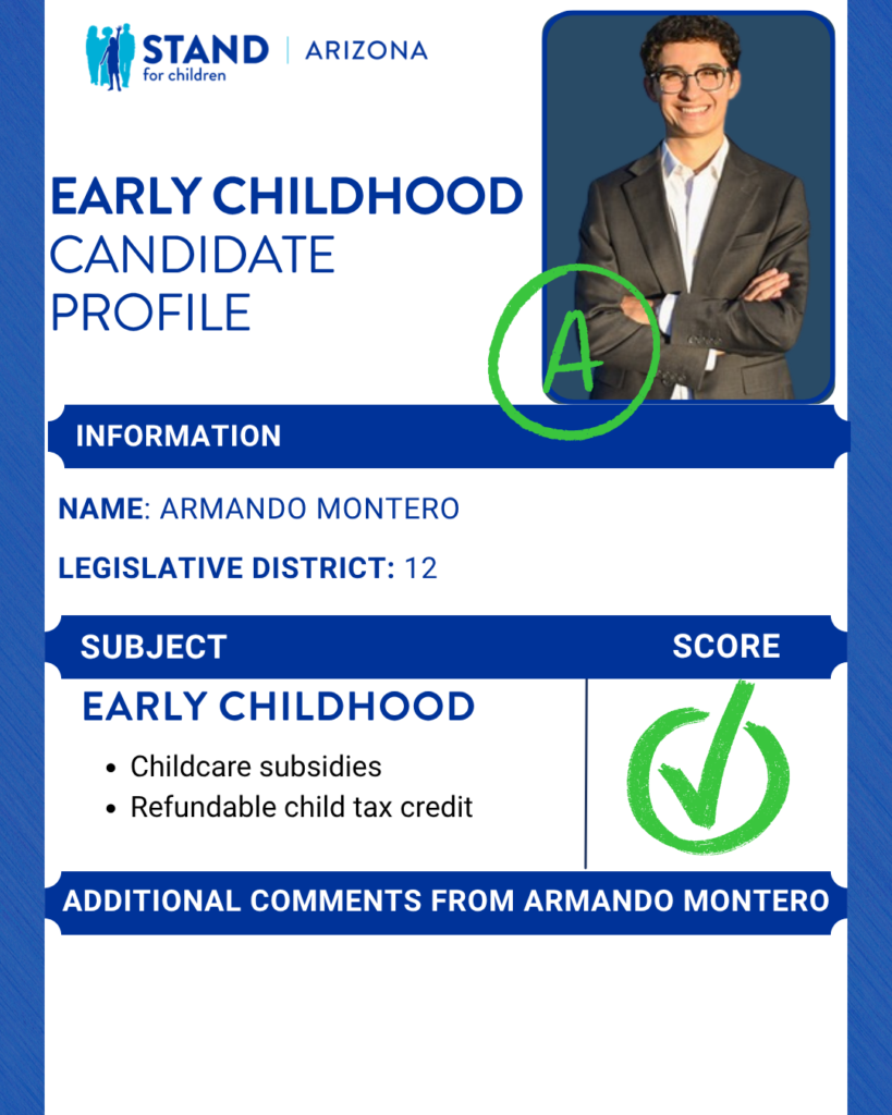 Armando Montero received an A