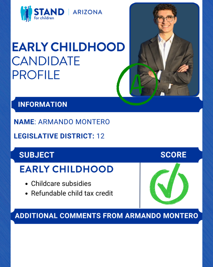 Armando Montero received an A