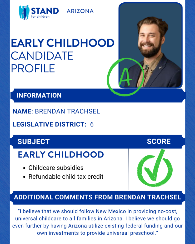 Brendan Trachsel received an A