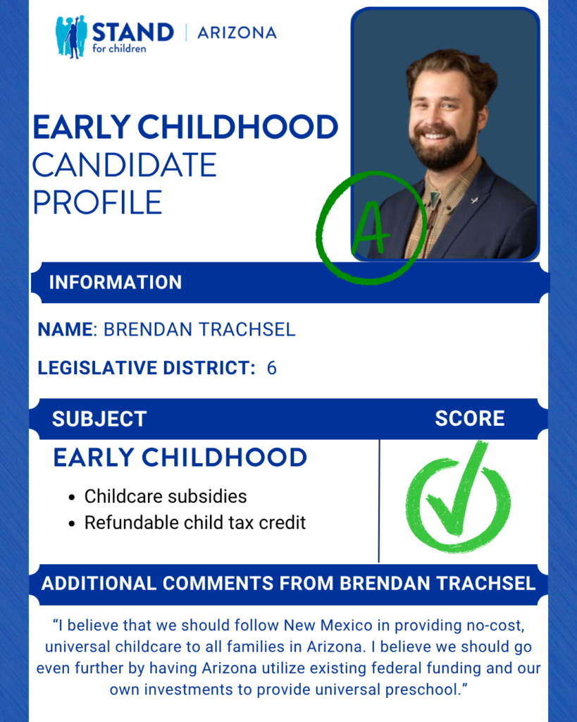 Brendan Trachsel received an A