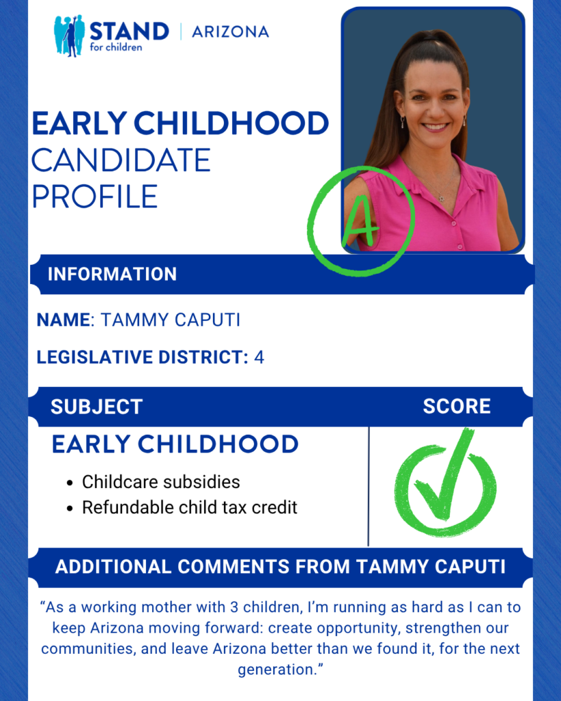 Tammy Caputi received an A