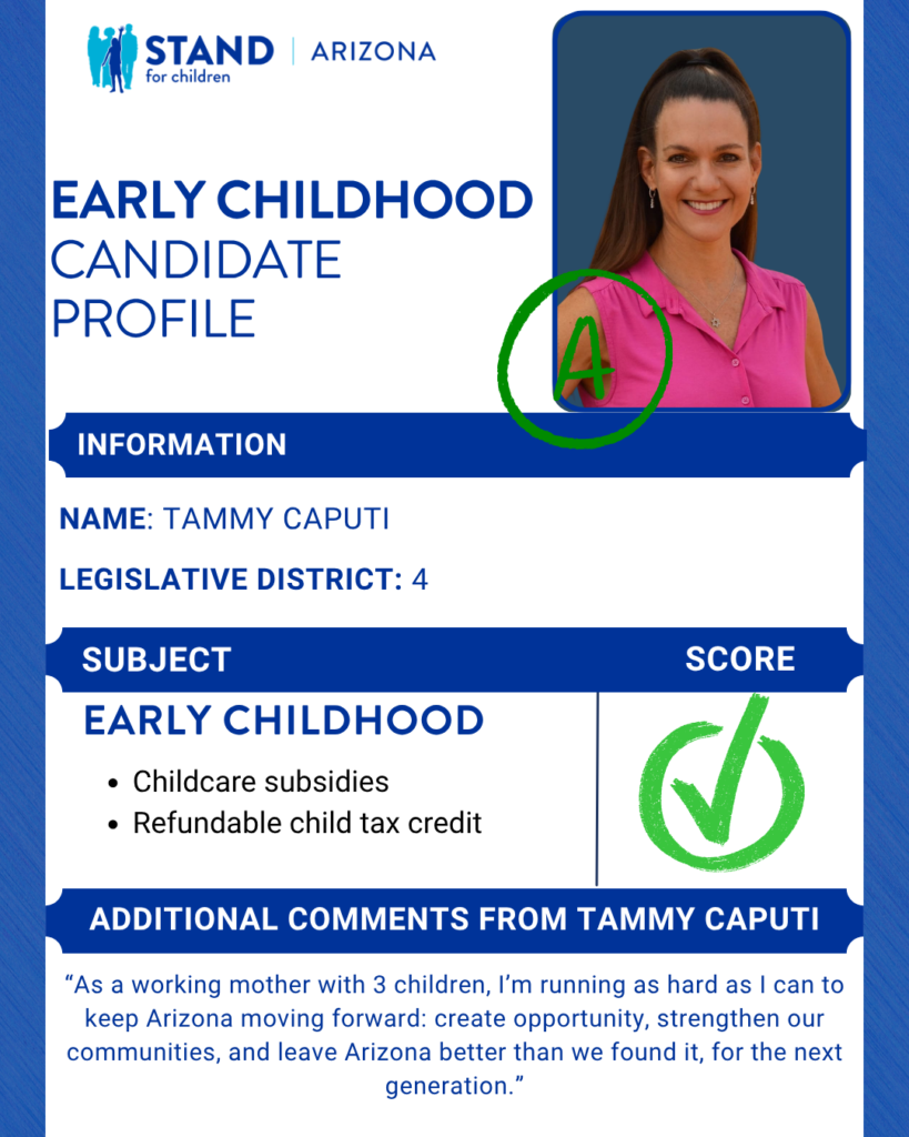 Tammy Caputi received an A
