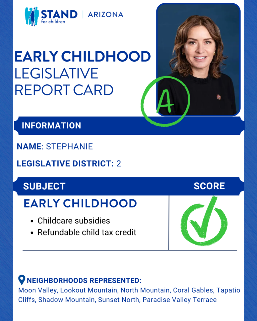 Stephanie Simacek received an A