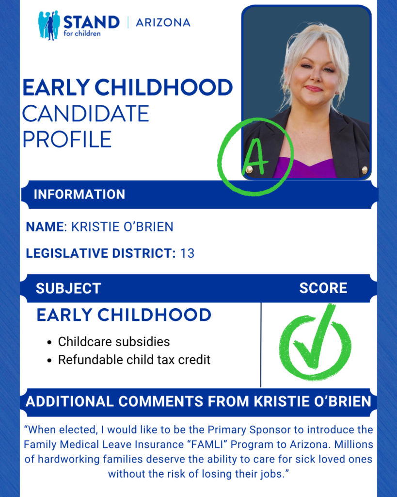 Kristie O'Brien received an A
