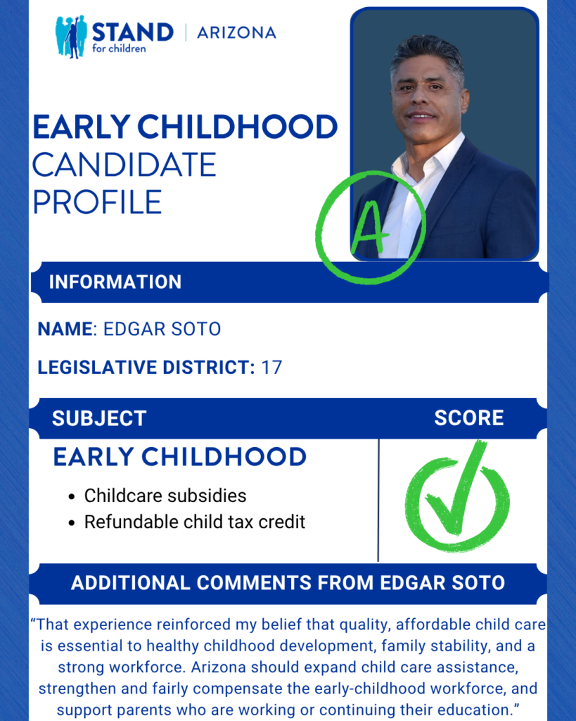 Edgar Soto received an A