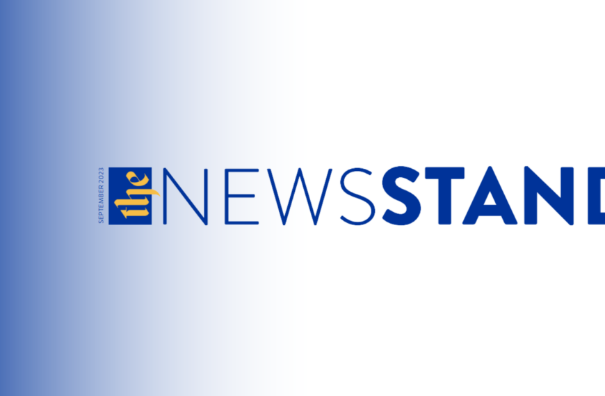 September 2023. The NewsSTAND. blue gradient