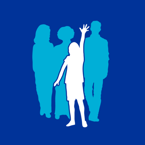 Stand IL blue graphic