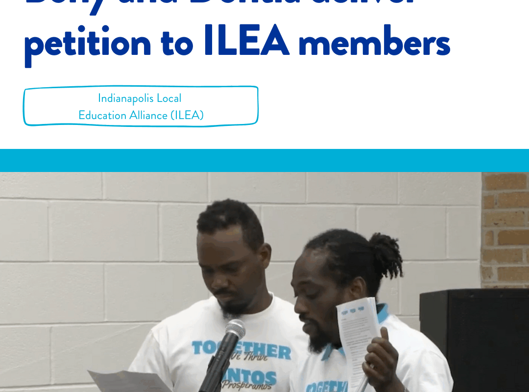 Bony and Dontia deliver petition to ILEA - Advocates deliver petition to ILEA members