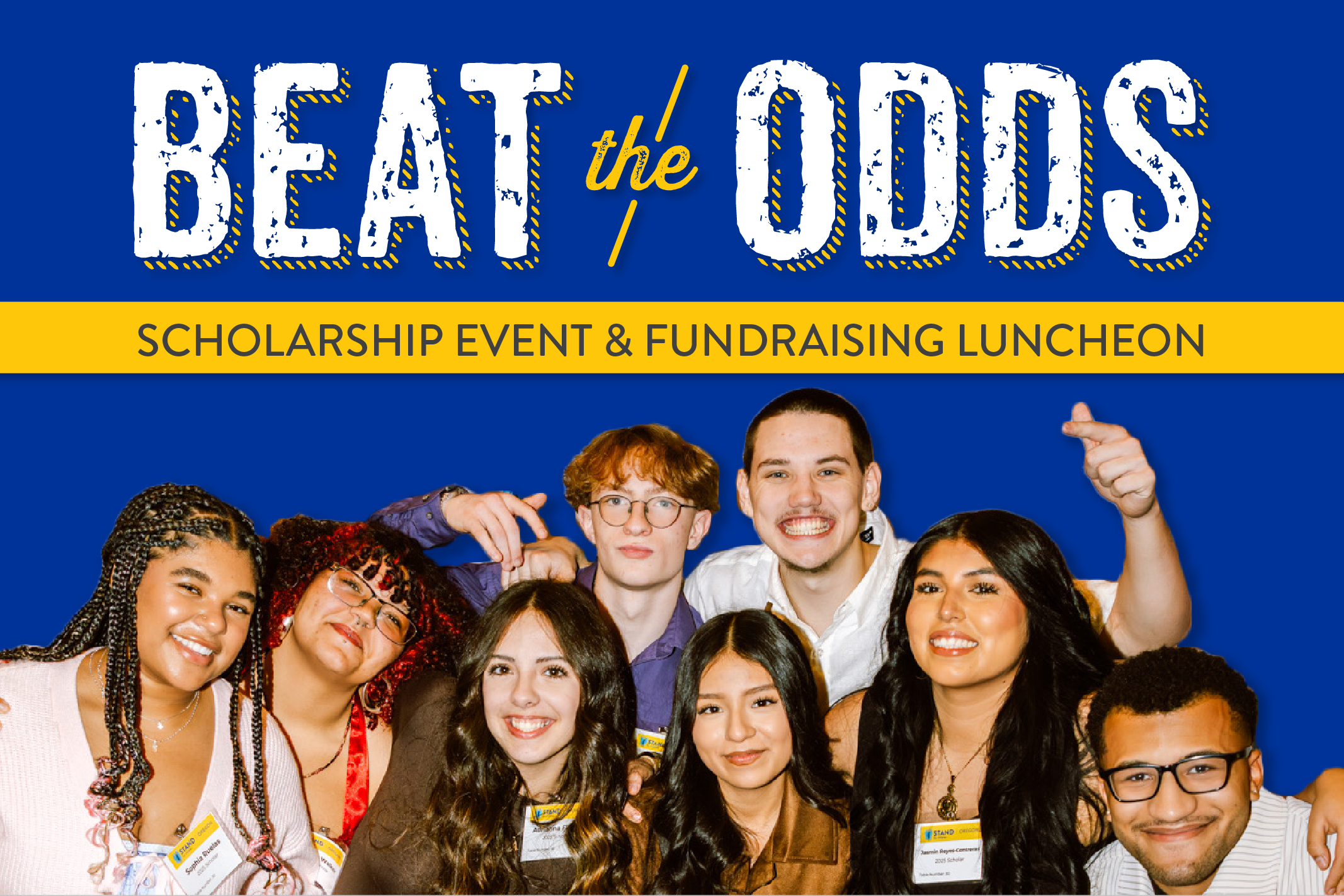 Beat the Odds Scholar Recipients at the Scholarship Event and Fundraising Luncheon. 