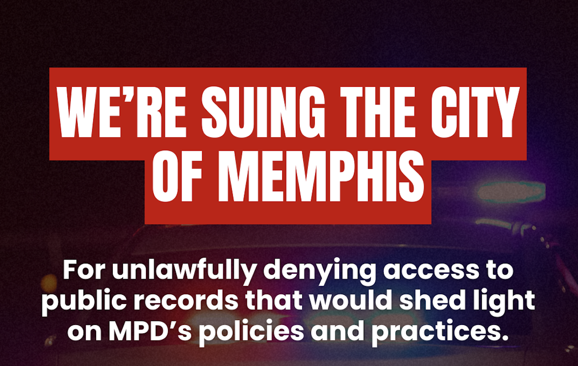 Stand for Children Tennessee and ACLU File Lawsuit Against City of Memphis for Police Transparency Violations
